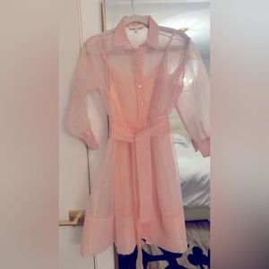 Maje pink organza dress
